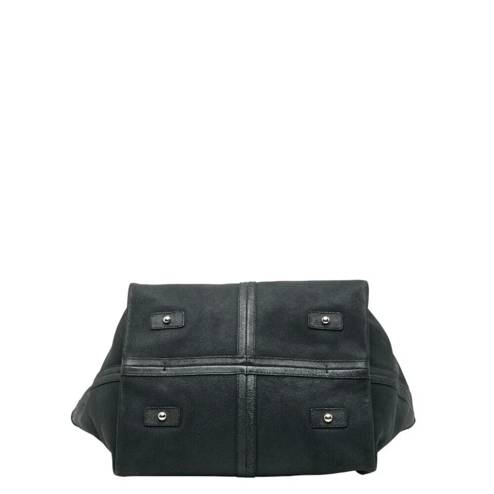 CHANEL Black Caviar Leather Tote Bag